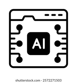 Get this amazon icon of artificial intelligence in modern style