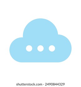 Obtenga este hermoso y sorprendente icono de la comunicación en la nube en estilo moderno