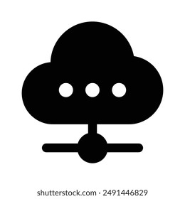 Obtenga este hermoso y sorprendente icono de la comunicación en la nube en estilo moderno