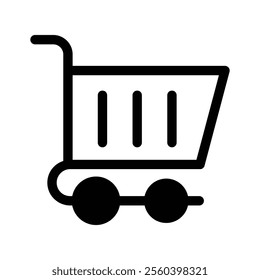 Get this beautiful icon of shopping cart, online shopping vector design