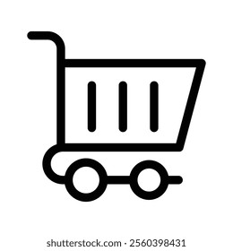 Get this beautiful icon of shopping cart, online shopping vector design