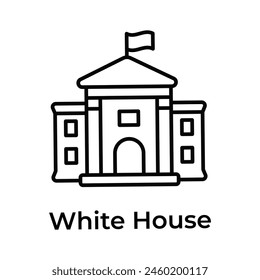 Get this beautiful icon of white house, united states president house