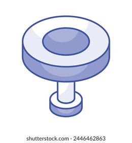 Get this beautifully crafted isometric icon of table, hospital interior, furniture vector