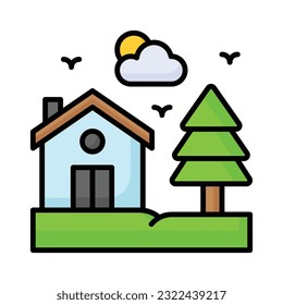 Holen Sie sich dieses wunderschön gestaltete Icon von Zuhause im modernen Stil, Premium-Symbol