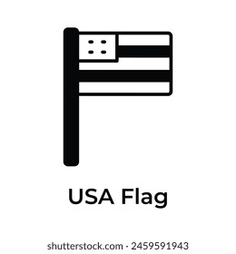 Get this beautifully designed icon of usa flag in trendy style