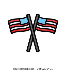 Consigue este hermoso icono de la bandera de Estados Unidos en estilo de moda
