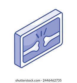 Get this beautifully designed isometric icon of x ray in trendy style