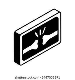 Get this beautifully designed isometric icon of x ray in trendy style