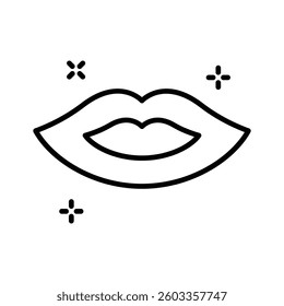 Get this beautifully designed line icon of lips