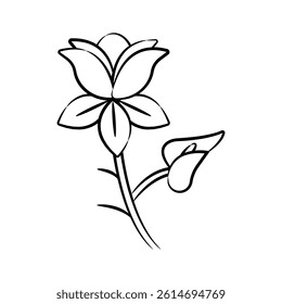 Get this captivating doodle style icon of floret