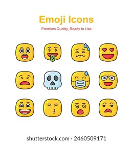 Get this carefully crafted emoji icon design, cute expressions vector