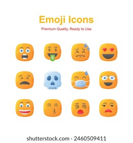 Get this carefully crafted emoji icon design, cute expressions vector