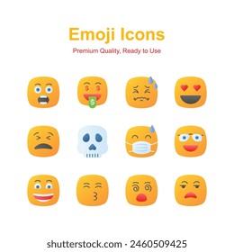 Get this carefully crafted emoji icon design, cute expressions vector
