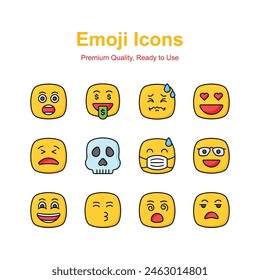 Get this carefully crafted emoji icon design, cute expressions vector