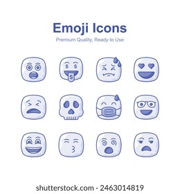 Get this carefully crafted emoji icon design, cute expressions vector