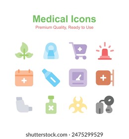 Get this carefully designed medical icons set, editable vectors