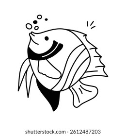 Get this creative icon of butterfly fish in trendy style
