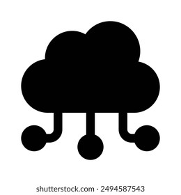 Get this creative icon of cloud network in trendy style