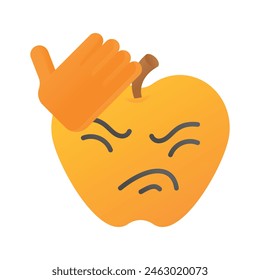 Get this creative icon of frustrated emoji, ready to use vector