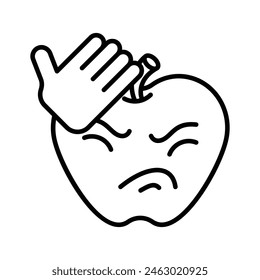 Get this creative icon of frustrated emoji, ready to use vector