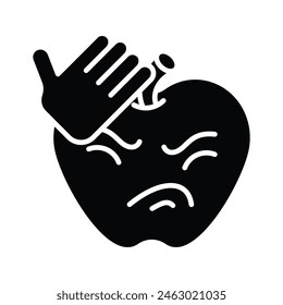 Get this creative icon of frustrated emoji, ready to use vector