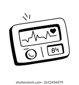 Get this creative icon of heart rate monitor in modern style