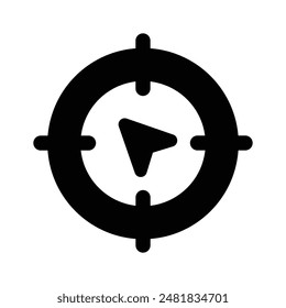 Get this creative icon of location target in editable style