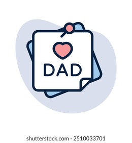 Get this creative icon of i love dad, father day vector design