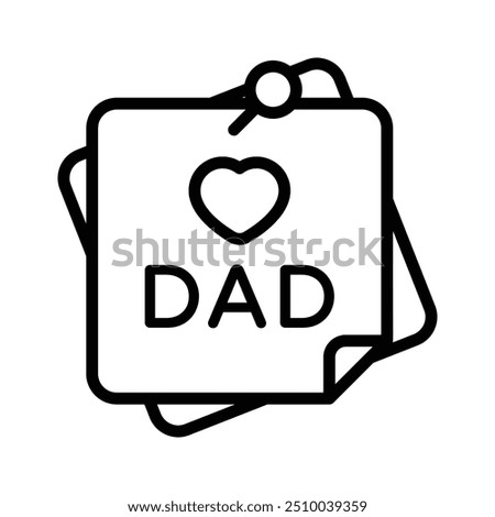 Get this creative icon of i love dad, father day vector design