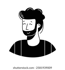 Get this creative icon of male avatar in trendy style