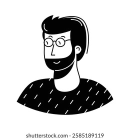 Get this creative icon of male avatar in trendy style