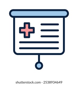 Get this creative icon of medical presentation