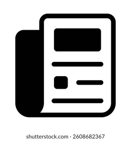 Get this creative icon of newspaper modern style