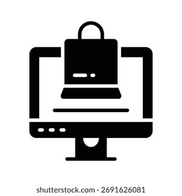 Obtenga este icono creativo de compras en línea en estilo moderno