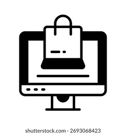 Obtenga este icono creativo de compras en línea en estilo moderno