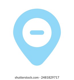 Get this creative icon of remove location in editable style