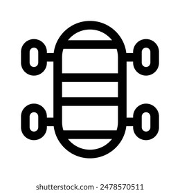 Get this creative icon of skateboard, ready to use vector
