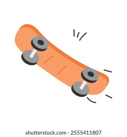 Get this creative icon of skateboard, ready to use vector