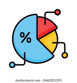 Get this creative icon of voting analysis in modern and editable style