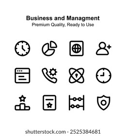 Obtenha este conjunto de ícones criativos de negócios e gerenciamento para uso premium