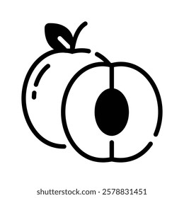 Get this creative and perfect icon of plum fruit, ready for premium use vector