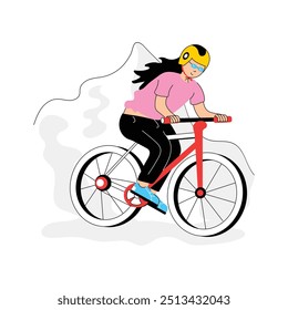 Get this creatively crafted amazing icon of cycling in modern style