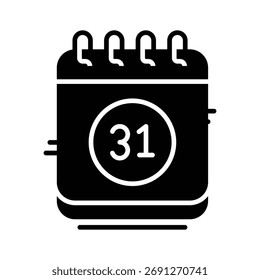 Obtenga este increíble icono de calendario creativamente diseñado en estilo de moda