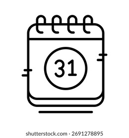 Obtenga este increíble icono de calendario creativamente diseñado en estilo de moda