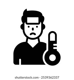 Get this creatively crafted icon of sick man in trendy style