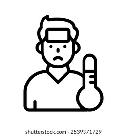Get this creatively crafted icon of sick man in trendy style