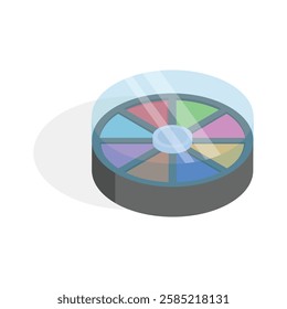 Get this creatively design isometric icon of eyeshadow palette