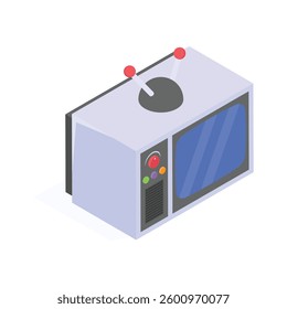 Get this creatively designed icon of television in modern style