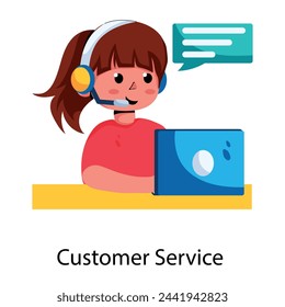Get this customer service flat icon 