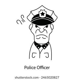 Get this doodle avatar of a police officer 